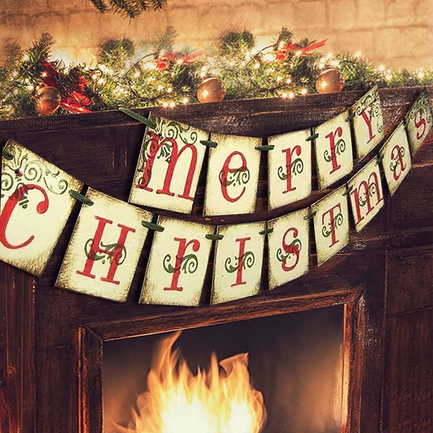 Merry Christmas Banner Home Decor