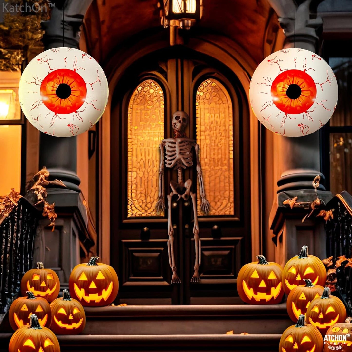 12-Pack: 22 Inch Halloween Eyeball Balloons