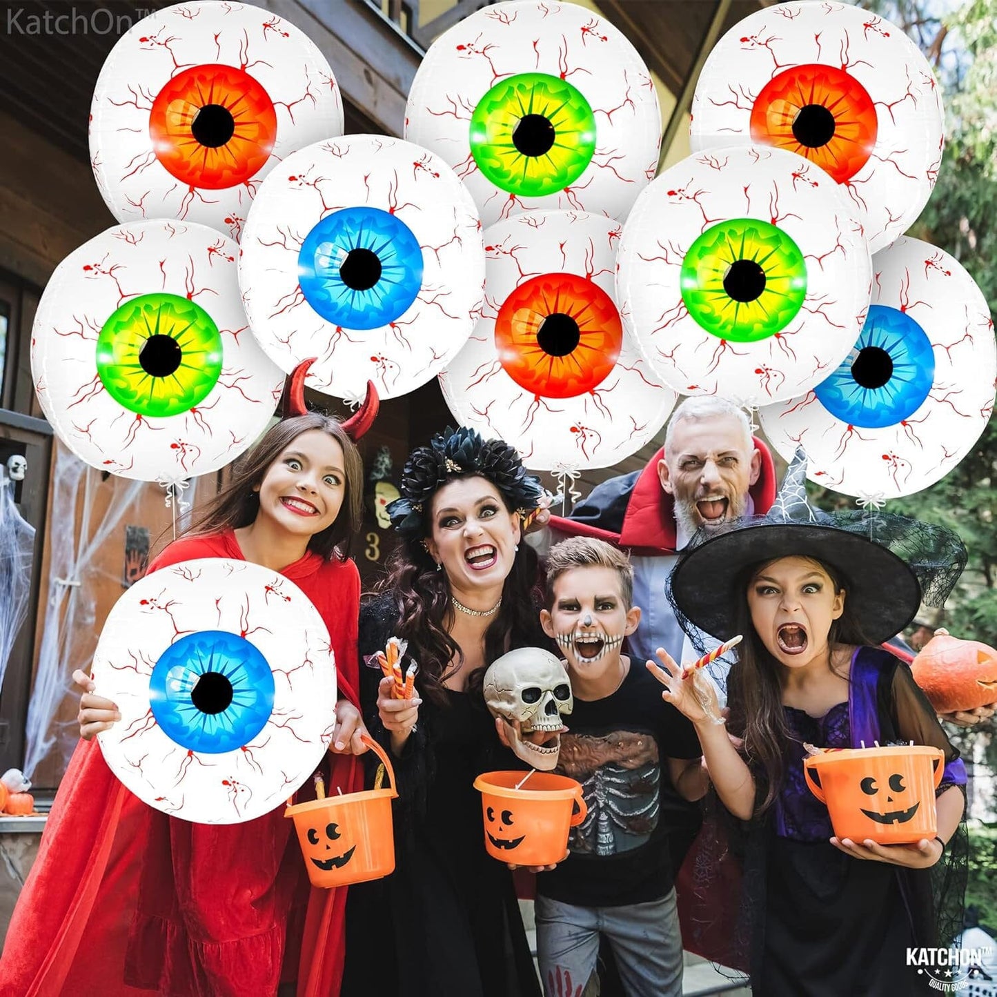 12-Pack: 22 Inch Halloween Eyeball Balloons