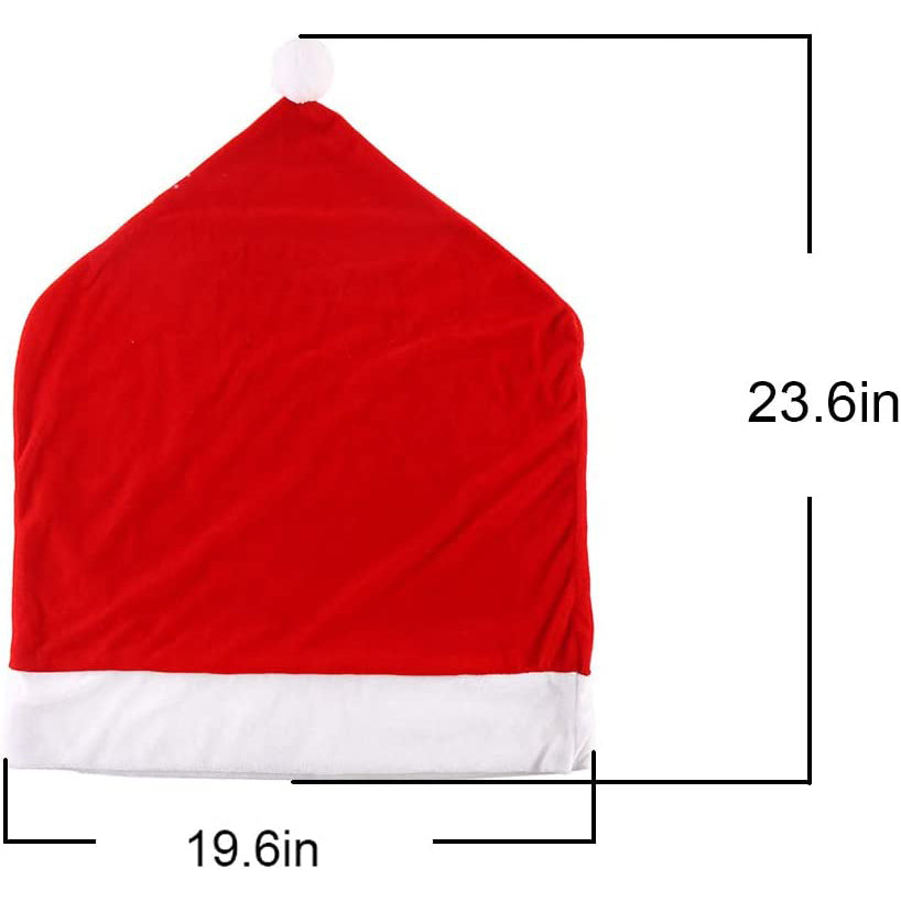 2-Pieces: Red Hat Dining Chair Slipcovers