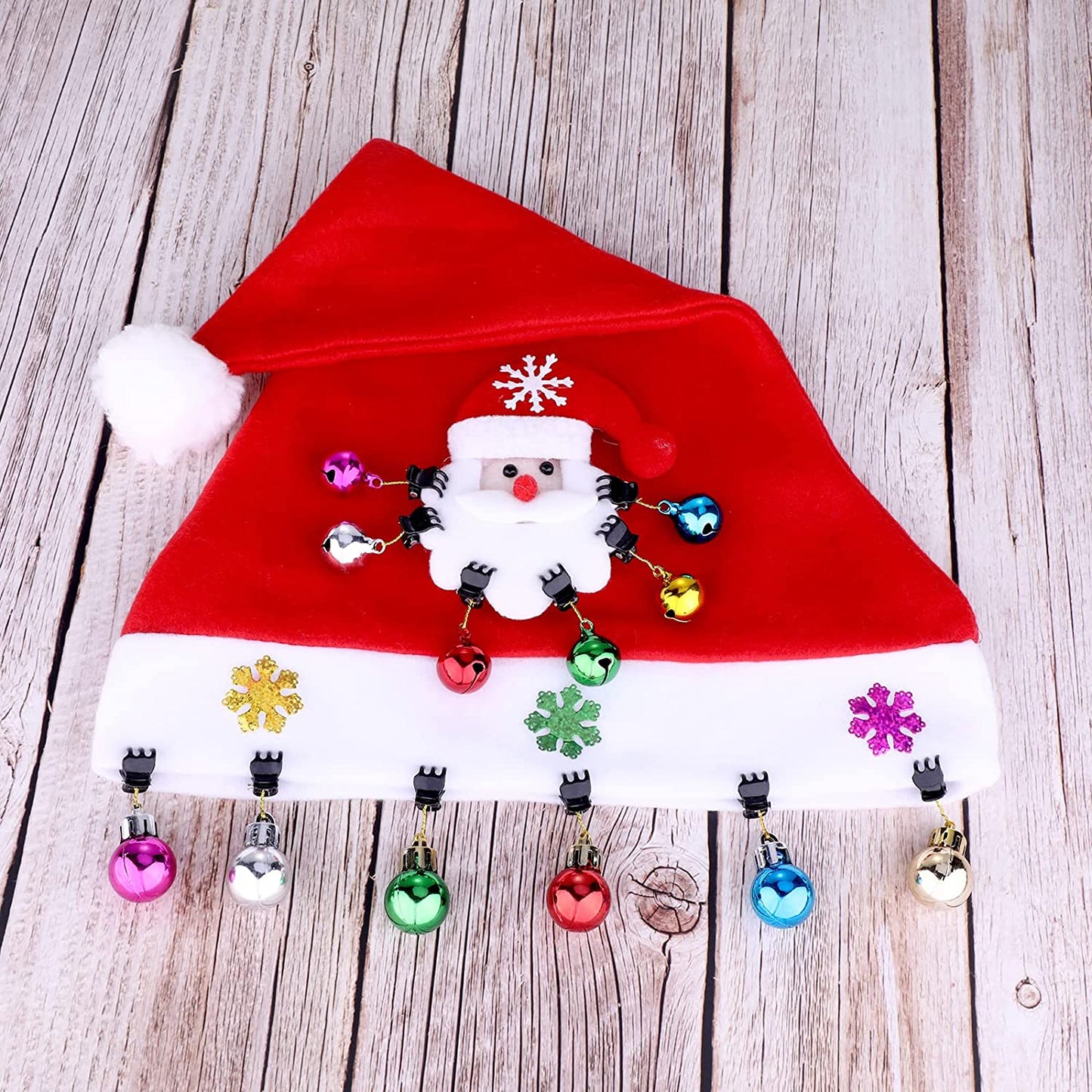 24-Piece: Christmas Beard Baubles Ornaments Santa Claus Beard Bells