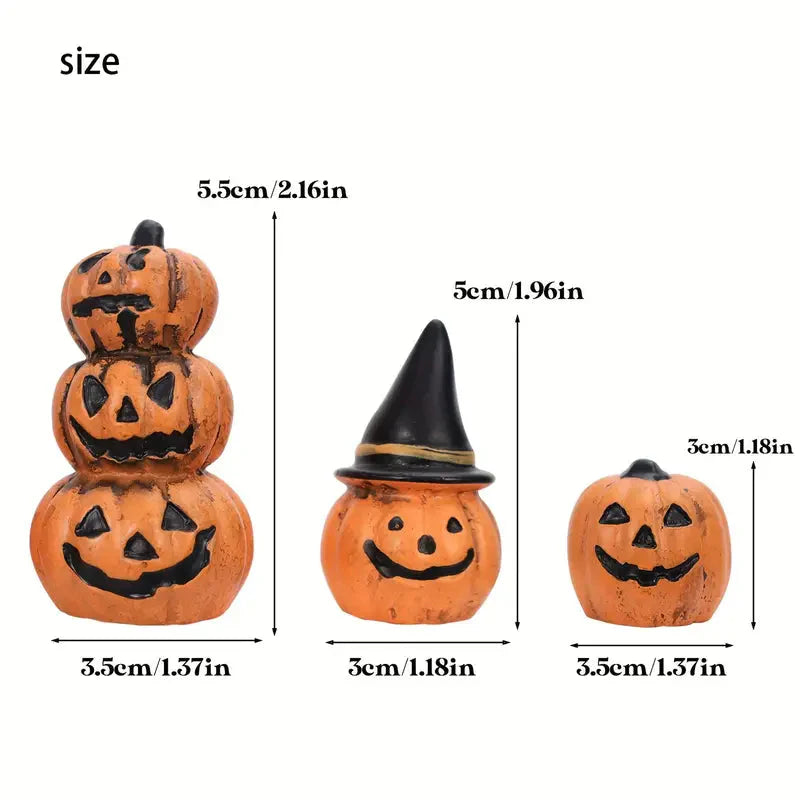 3-Piece: Halloween Pumpkin Decorations