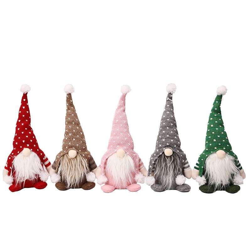 5-Pack: Christmas Gnome Plush Doll