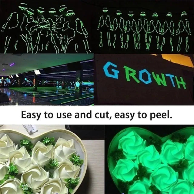 6-Pack: UV Gaffer Fluorescent Party Tape Blacklight Reactive Glow In The Dark Tape