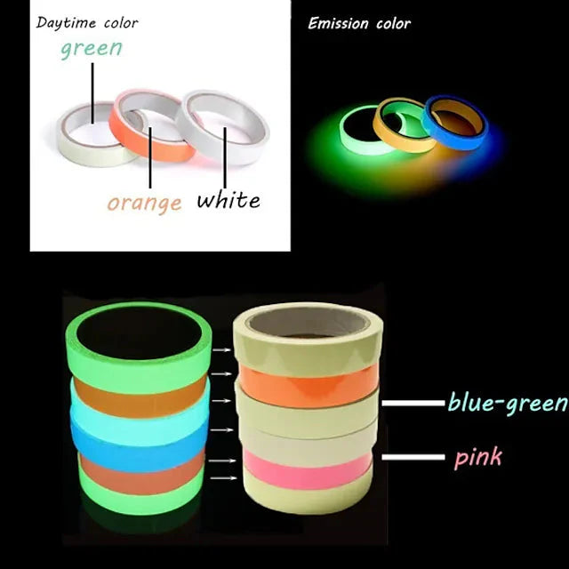 6-Pack: UV Gaffer Fluorescent Party Tape Blacklight Reactive Glow In The Dark Tape