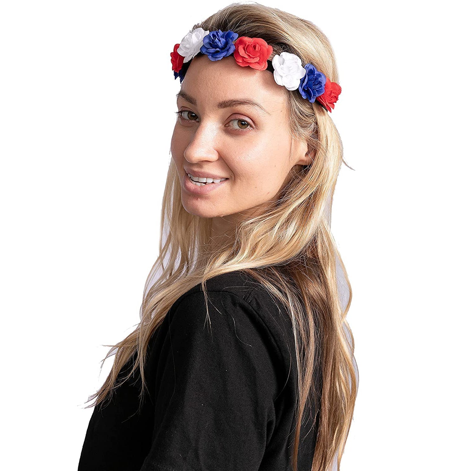 6-Piece: Patriotic Flower Headbands