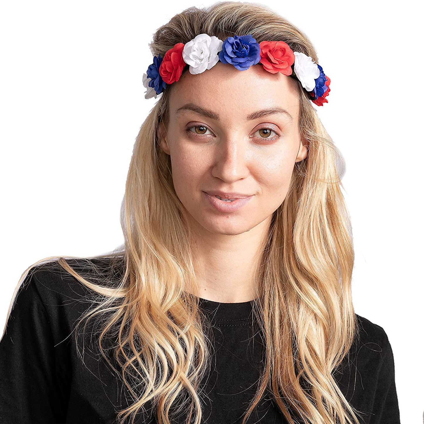 6-Piece: Patriotic Flower Headbands