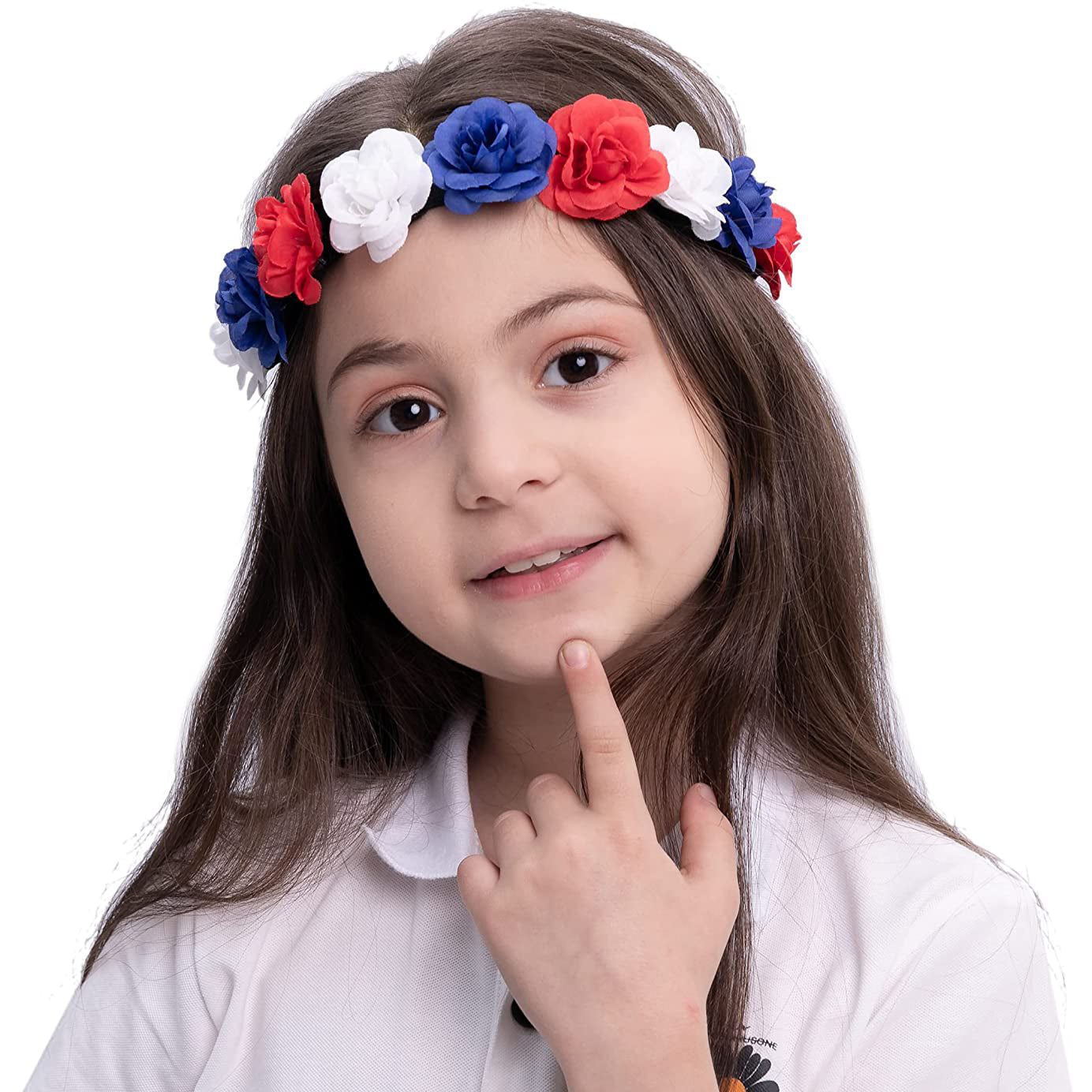6-Piece: Patriotic Flower Headbands