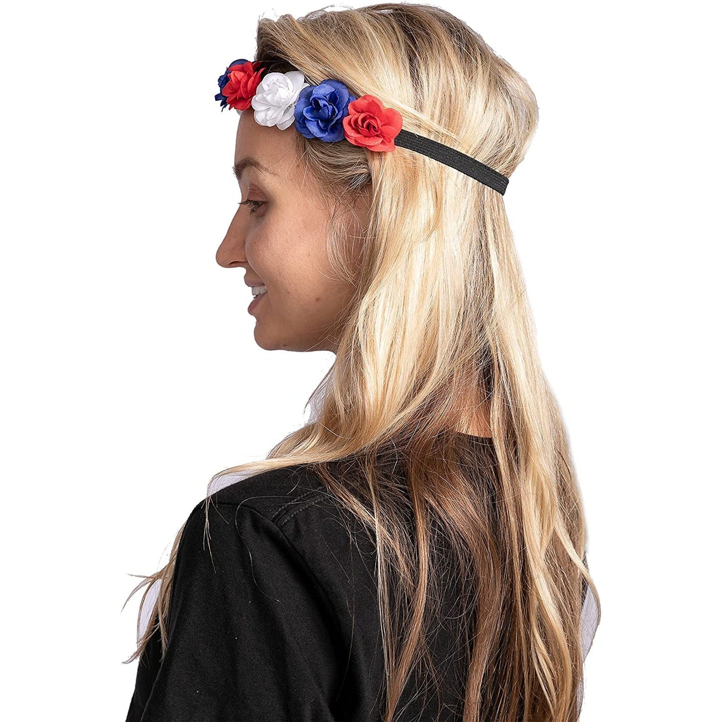 6-Piece: Patriotic Flower Headbands