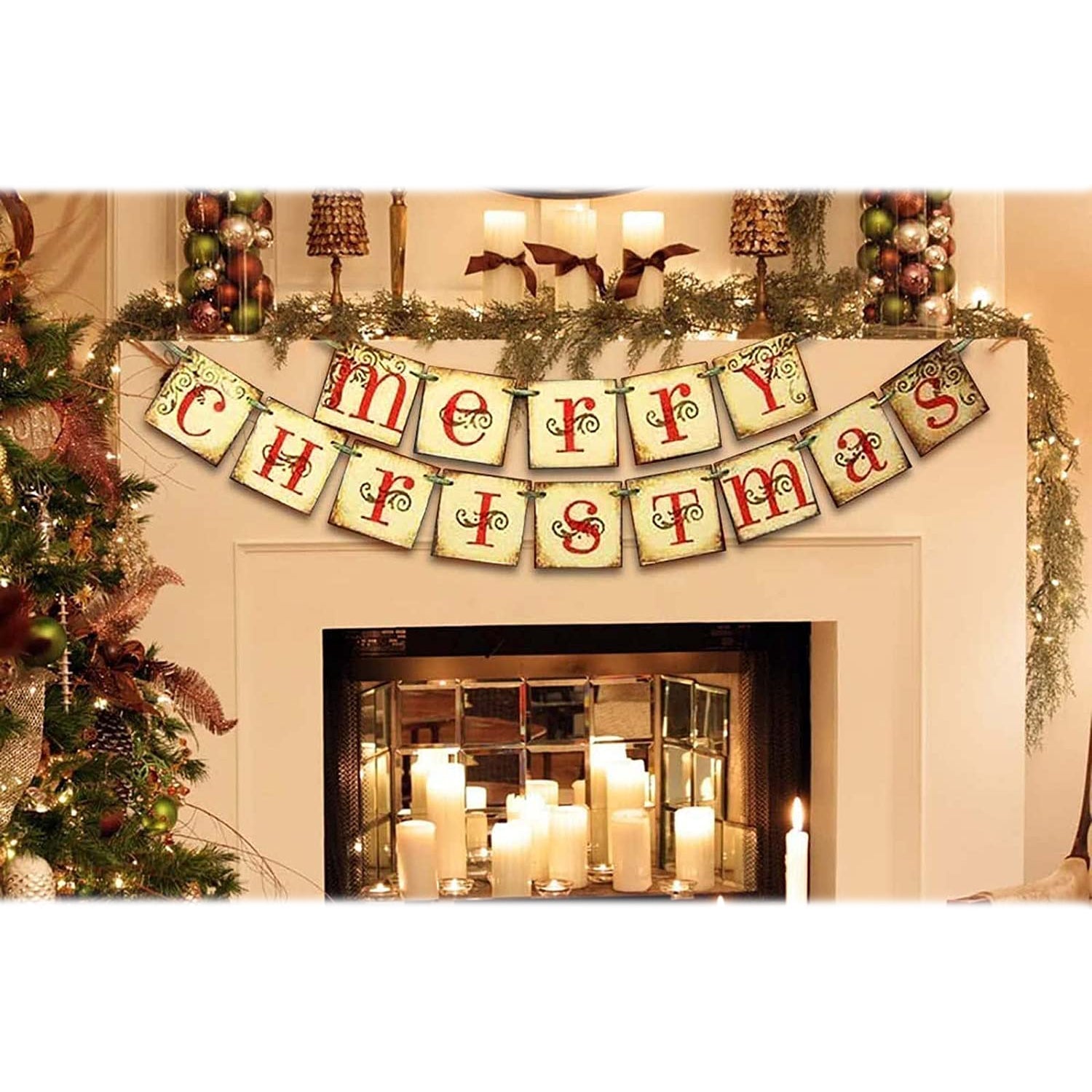 Merry Christmas Banner Home Decor