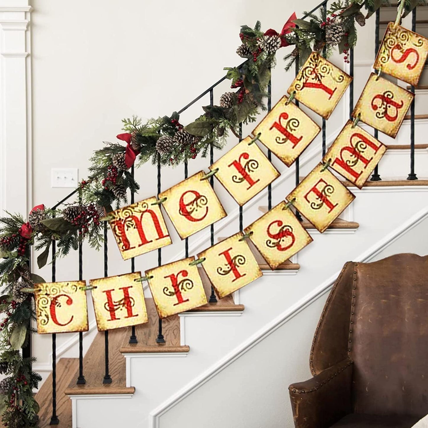 Merry Christmas Banner Home Decor